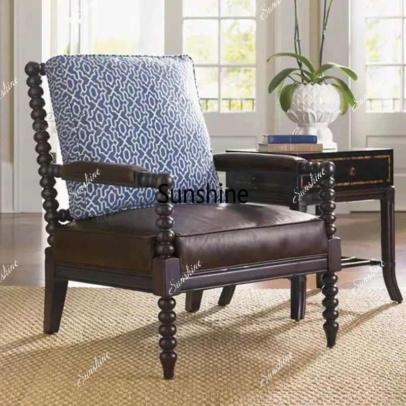 French pearl chair solid wood single sofa antique casual pedal
French pearl chair solid wood single sofa antique casual pedal