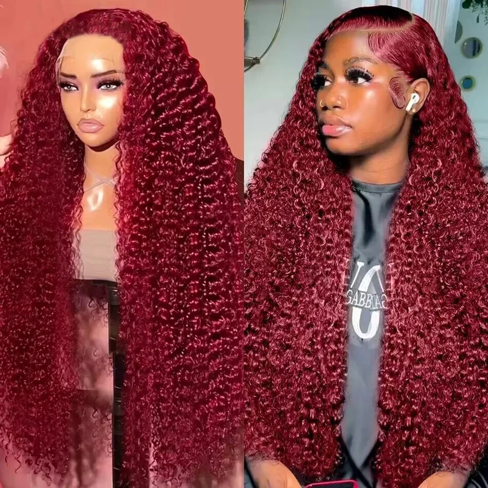 200 Density 13x6 HD Transparent Lace Frontal Wigs Human Hair Burgundy 99J Deep Wave For Women Pre Plucked Frontal Lace Wig
200 Density 13x6 HD Transparent Lace Frontal Wigs Human Hair Burgundy 99J Deep Wave For Women Pre Plucked Frontal Lace Wig