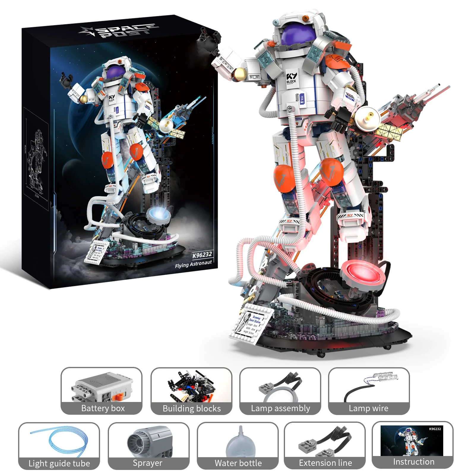 1943PCS Space Astronaut MOC Building Blocks DIY Light Up Jet Pack Model STEM Educational Toy Kids Birthday Gift
1943PCS Space Astronaut MOC Building Blocks DIY Light Up Jet Pack Model STEM Educational Toy Kids Birthday Gift