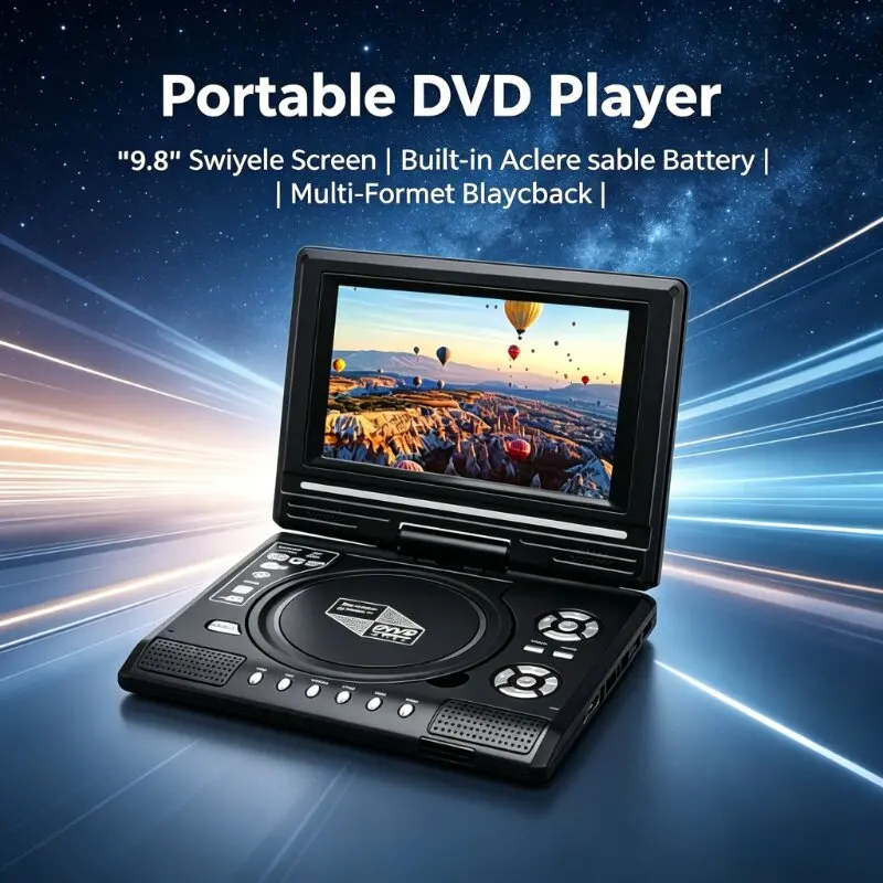 Mini DVD Player 7.8 inch Desktop Digital Smart TV CD Disc Players Remote Control Portable Travel 270° Rotatable Screen
Mini DVD Player 7.8 inch Desktop Digital Smart TV CD Disc Players Remote Control Portable Travel 270° Rotatable Screen