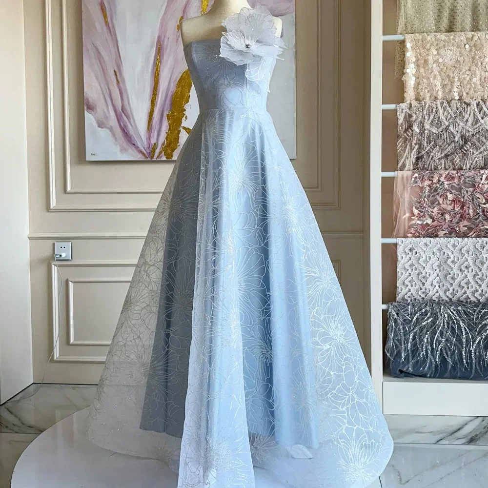 Customized Organza Handmade Flower Rhinestone Graduation A-line Strapless Bespoke Occasion Gown Long Dresses
Customized Organza Handmade Flower Rhinestone Graduation A-line Strapless Bespoke Occasion Gown Long Dresses
