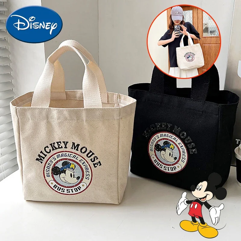 Disney Mickey Mouse Women's Canvas Bag Fashion Cartoon Square Canvas Handbag Girls Casual Shopping Bags Portable Bento Bag Gift
Disney Mickey Mouse Women's Canvas Bag Fashion Cartoon Square Canvas Handbag Girls Casual Shopping Bags Portable Bento Bag Gift