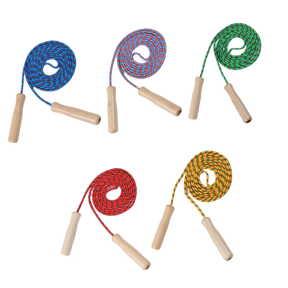 5Pcs Wooden Handle Skipping Rope Kids Adults Lightweight Durable Exercise Ropes Sports Fitness Jump Rope Toy
5Pcs Wooden Handle Skipping Rope Kids Adults Lightweight Durable Exercise Ropes Sports Fitness Jump Rope Toy