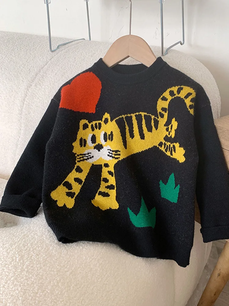 2022 Autumn New Children's Clothing Children's Korean Version Cartoon Tiger Pullover Sweater Boy Trendy Sweater
2022 Autumn New Children's Clothing Children's Korean Version Cartoon Tiger Pullover Sweater Boy Trendy Sweater