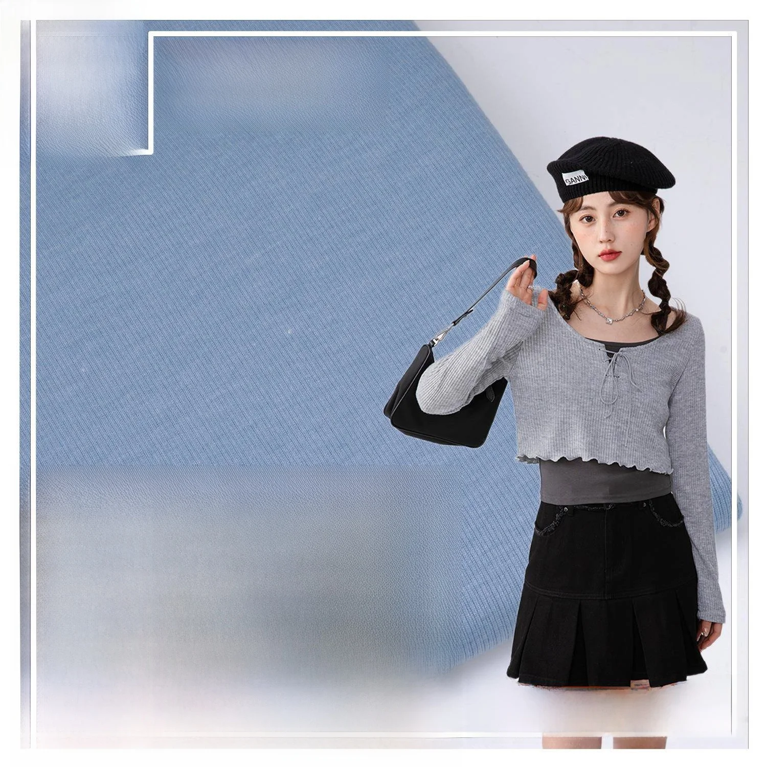 New Arrival Casual Short Sleeve Elastic Ribbed Fabric Spring Summer Lightweight Fashionable Yarn-Dyed Checkered Pattern
New Arrival Casual Short Sleeve Elastic Ribbed Fabric Spring Summer Lightweight Fashionable Yarn-Dyed Checkered Pattern