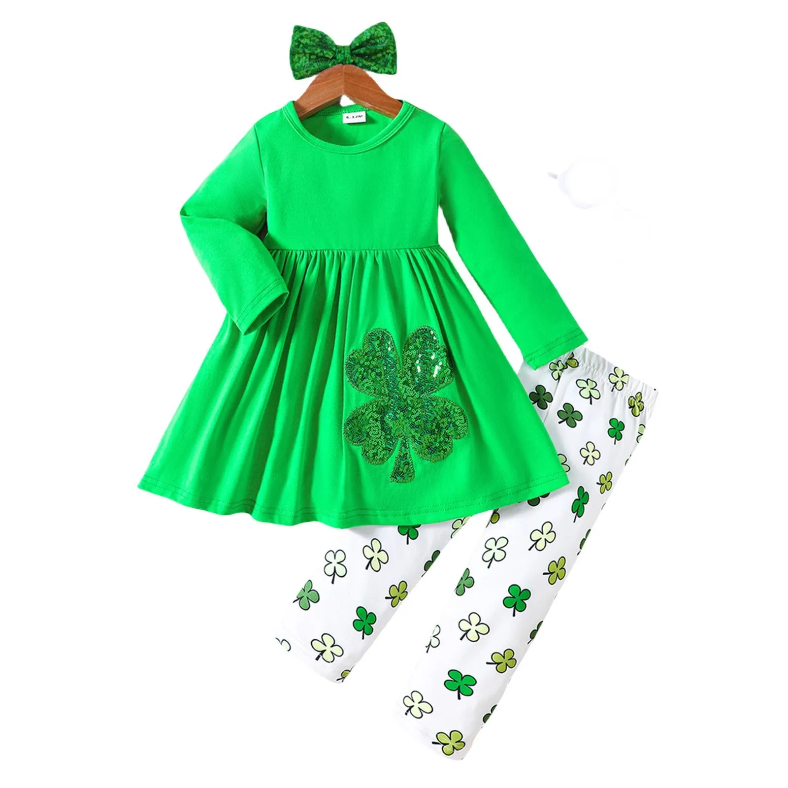 Kids Pant And Shirt Children's St. Day Infant And Young Girl Long Sleeve Glitter Top Printed Underpants Girl Welcome Home Outfit
Kids Pant And Shirt Children's St. Day Infant And Young Girl Long Sleeve Glitter Top Printed Underpants Girl Welcome Home Outfit