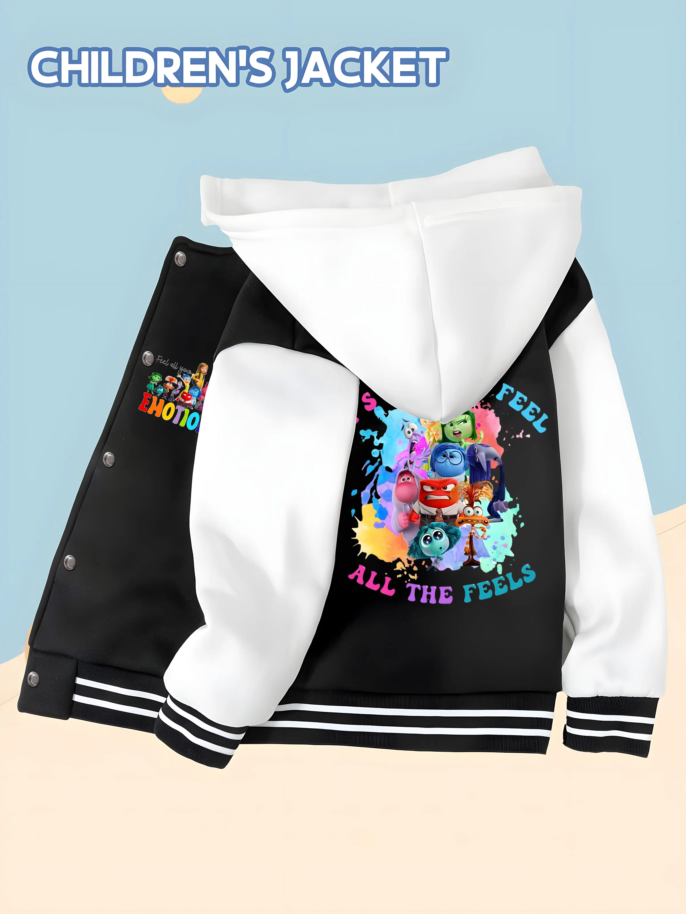 MINISO Disney Inside Out slogan kids jacket - emotional slogan and character combination, fashionable attitude, comfortable
MINISO Disney Inside Out slogan kids jacket - emotional slogan and character combination, fashionable attitude, comfortable