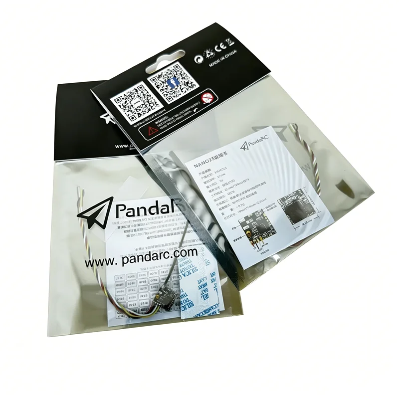 PandaRC Nano25 5.8GHz Video Transmitter, 25mW, OSD Adjustable, 5V, NTSC/PAL Auto Detect
PandaRC Nano25 5.8GHz Video Transmitter, 25mW, OSD Adjustable, 5V, NTSC/PAL Auto Detect