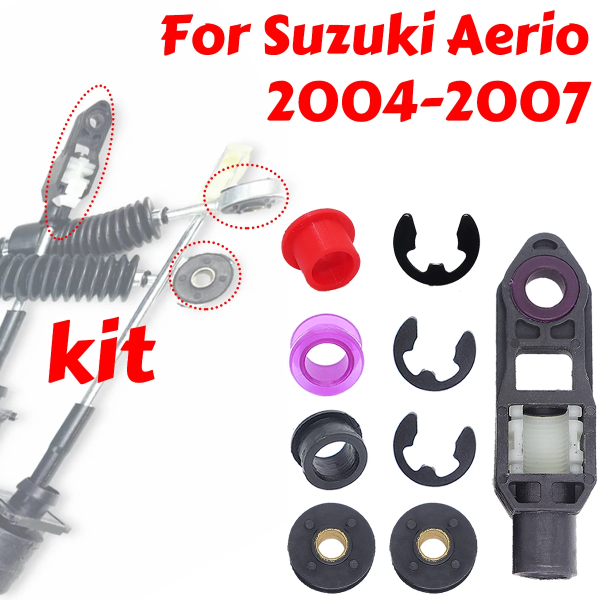 9pcs Manual Gear Shift Selector Bushing repair kit For Suzuki Aerio 2004-2007 Lever Linkage Adapter Selector Cable Connector Rod
9pcs Manual Gear Shift Selector Bushing repair kit For Suzuki Aerio 2004-2007 Lever Linkage Adapter Selector Cable Connector Rod