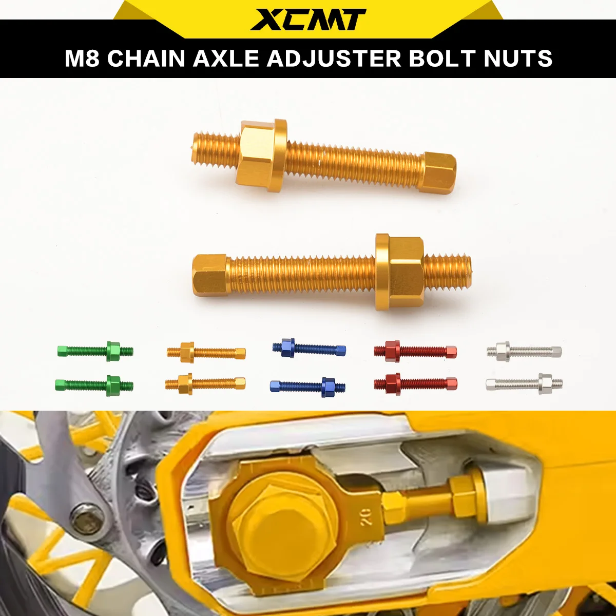 M8 Rear Axle Blocks Chain Adjuster Bolt For Suzuki RMZ450 RMZ250 RM250 RM125 DRZ400SM 1989-2024 Motorcycle Parts
M8 Rear Axle Blocks Chain Adjuster Bolt For Suzuki RMZ450 RMZ250 RM250 RM125 DRZ400SM 1989-2024 Motorcycle Parts