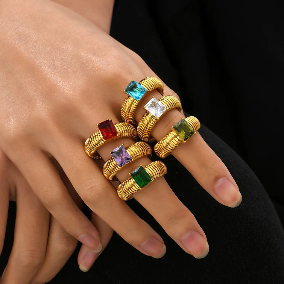 Charms Colorful Zircon Elastic Bracelets Rings Waterproof Stainless Steel Jewelry 18k Gold Plated Bangles New Luxury Gifts
Charms Colorful Zircon Elastic Bracelets Rings Waterproof Stainless Steel Jewelry 18k Gold Plated Bangles New Luxury Gifts