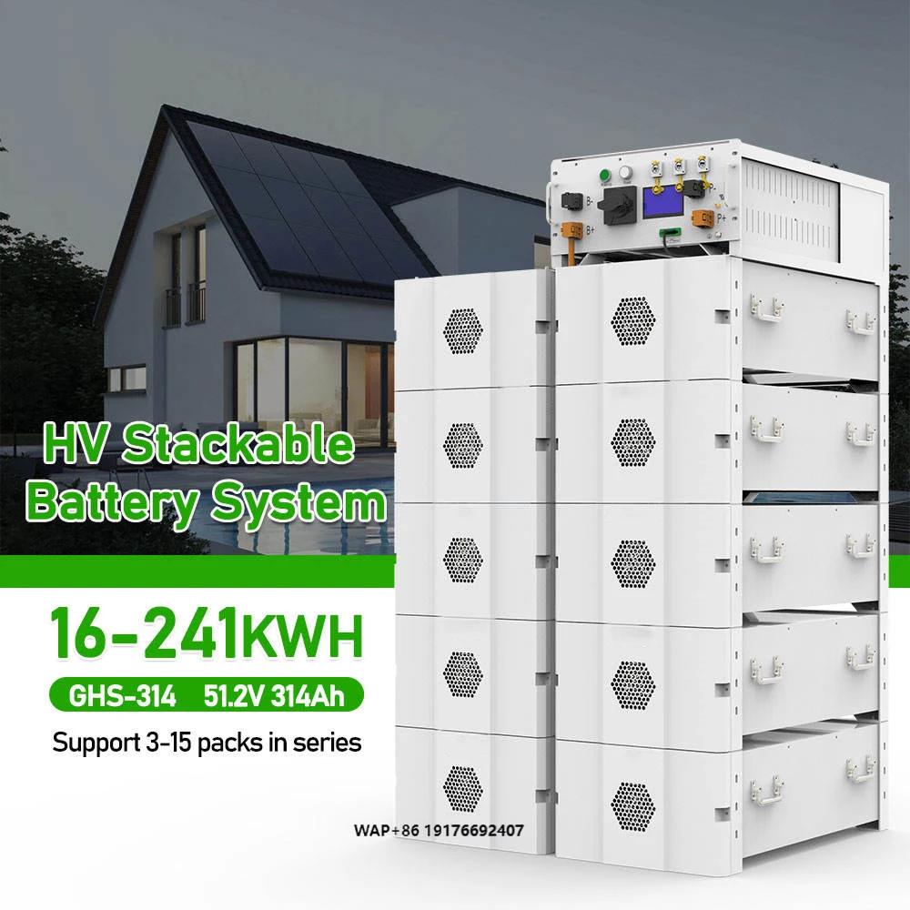 GHS-314 Battery 50KWH 100KWH 200KWH LiFePO4 Solar Stroage Battery Power Station 51.2V 314AH High Voltage Stacked Batteries
GHS-314 Battery 50KWH 100KWH 200KWH LiFePO4 Solar Stroage Battery Power Station 51.2V 314AH High Voltage Stacked Batteries