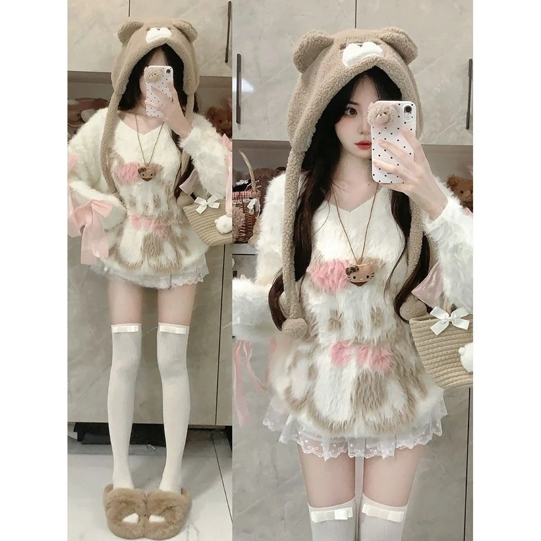 Осенне-зимний свитер Y2K с бантом Sweet Pure Desire V Ne, мягкий уютный топ из норкового меха с колючками, женская футболка
Осенне-зимний свитер Y2K с бантом Sweet Pure Desire V Ne, мягкий уютный топ из норкового меха с колючками, женская футболка