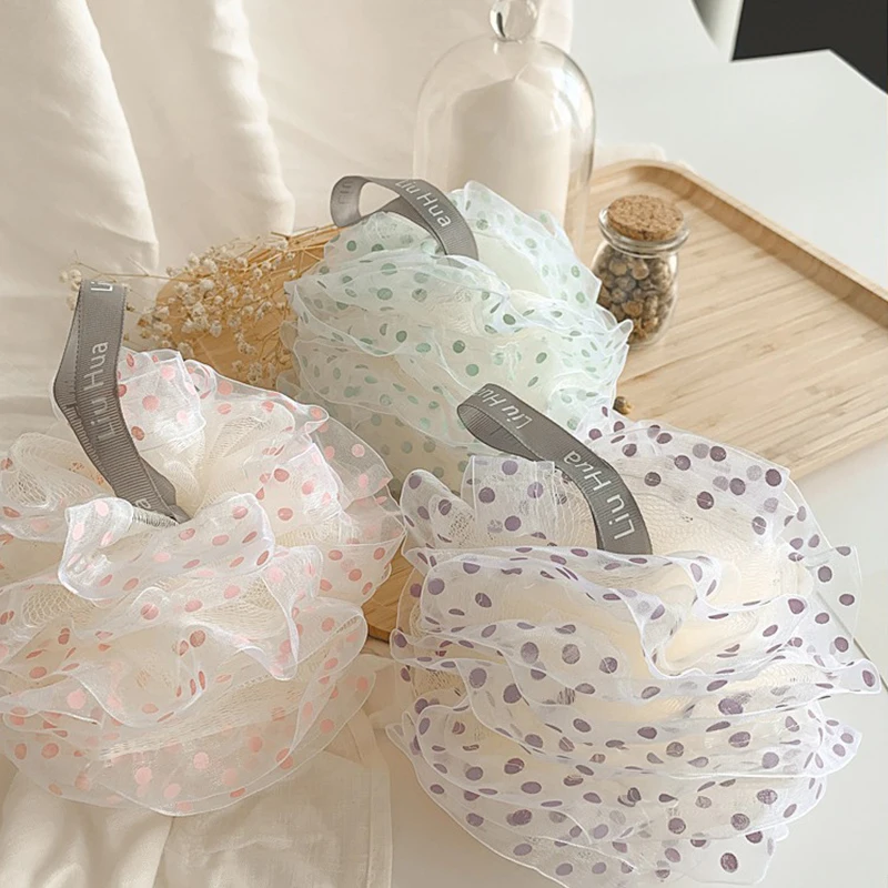 Household Soft Shower Ball Exfoliating Scrubber Polka-Dot Bath Bubble Ball Body Skin Cleaning Tool Bathroom Accessories 
Household Soft Shower Ball Exfoliating Scrubber Polka-Dot Bath Bubble Ball Body Skin Cleaning Tool Bathroom Accessories