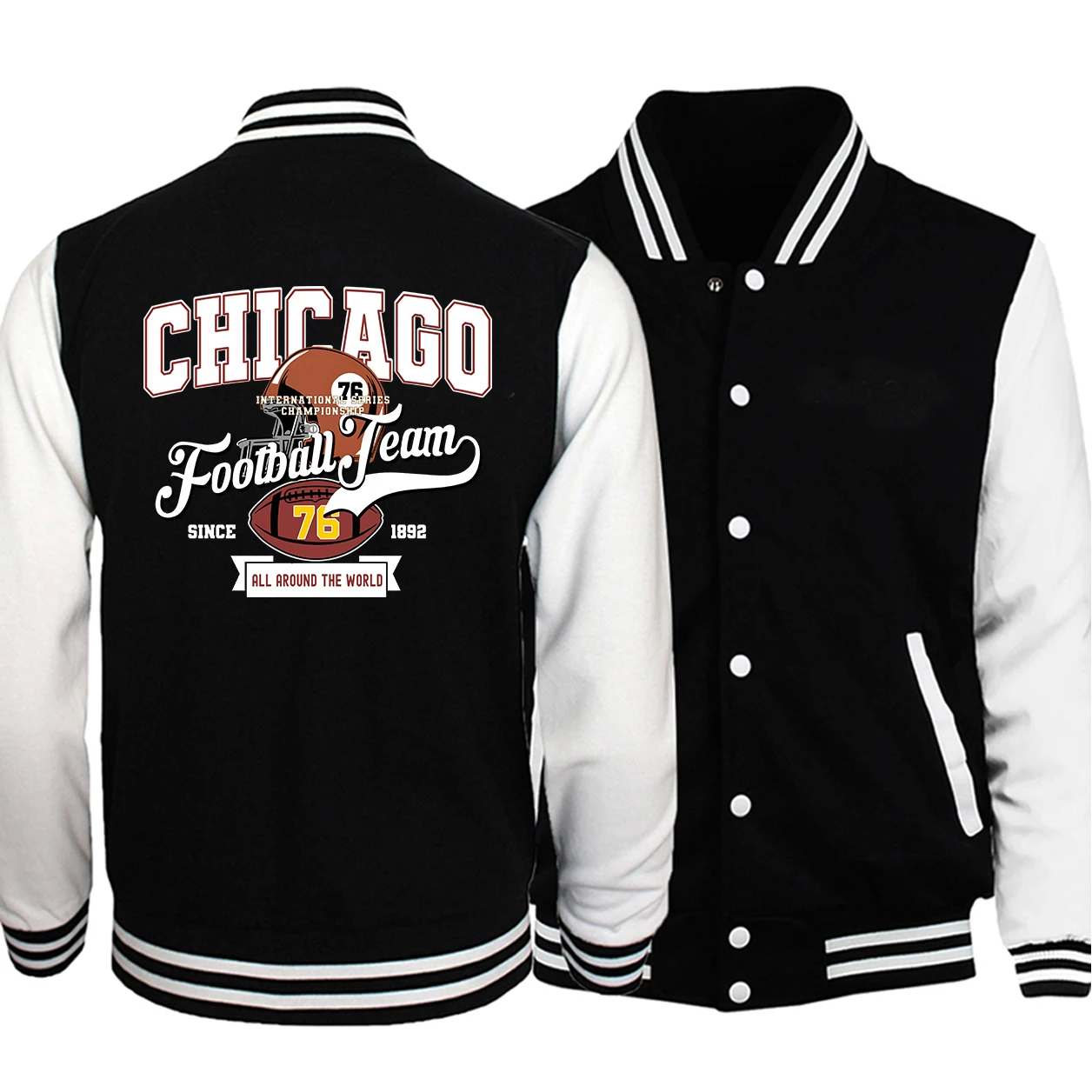 Chicago Is A City In The United StatesFemale Jacket Harajuku Button Overcoat Loose Casual Baseball Uniform Button s-5XL Coat
Chicago Is A City In The United StatesFemale Jacket Harajuku Button Overcoat Loose Casual Baseball Uniform Button s-5XL Coat