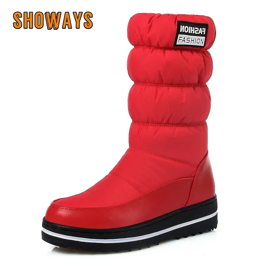 Plus Size Winter Mid-calf Snow Boots Women Warm Plush Blue Red Outdoor Lady Waterproof Wedge Platform Elastic Slip-on Half Boots
Plus Size Winter Mid-calf Snow Boots Women Warm Plush Blue Red Outdoor Lady Waterproof Wedge Platform Elastic Slip-on Half Boots