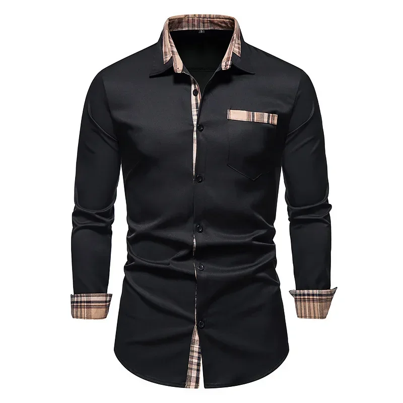 2023 Autumn/winter New Casual Men's Checkered Shirt Splice Men's Long Sleeve Shirt
2023 Autumn/winter New Casual Men's Checkered Shirt Splice Men's Long Sleeve Shirt