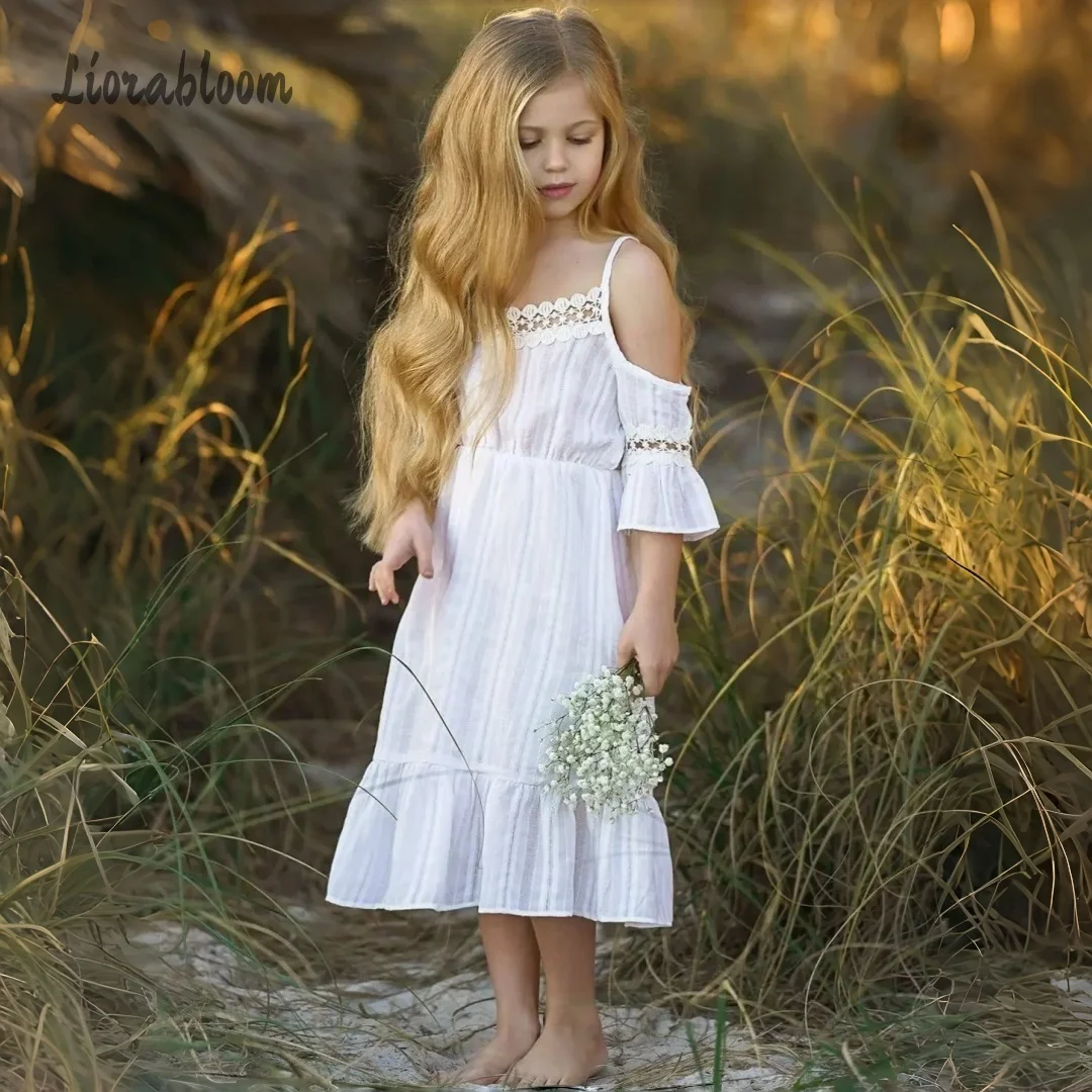 Customized Made Strappy Flower Girl Dress Off-Shoulder Dress Simple Everyday Style Dress Wedding Party Attire свадебное платье
Customized Made Strappy Flower Girl Dress Off-Shoulder Dress Simple Everyday Style Dress Wedding Party Attire свадебное платье