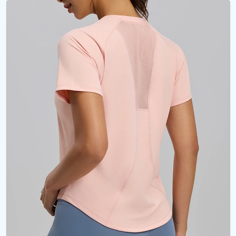 Summer New Women Baggy Mesh Panel Yoga Top Comfortable Breathable Yoga Short Sleeve Solid Versatile Sports T-Shirt for Running
Summer New Women Baggy Mesh Panel Yoga Top Comfortable Breathable Yoga Short Sleeve Solid Versatile Sports T-Shirt for Running