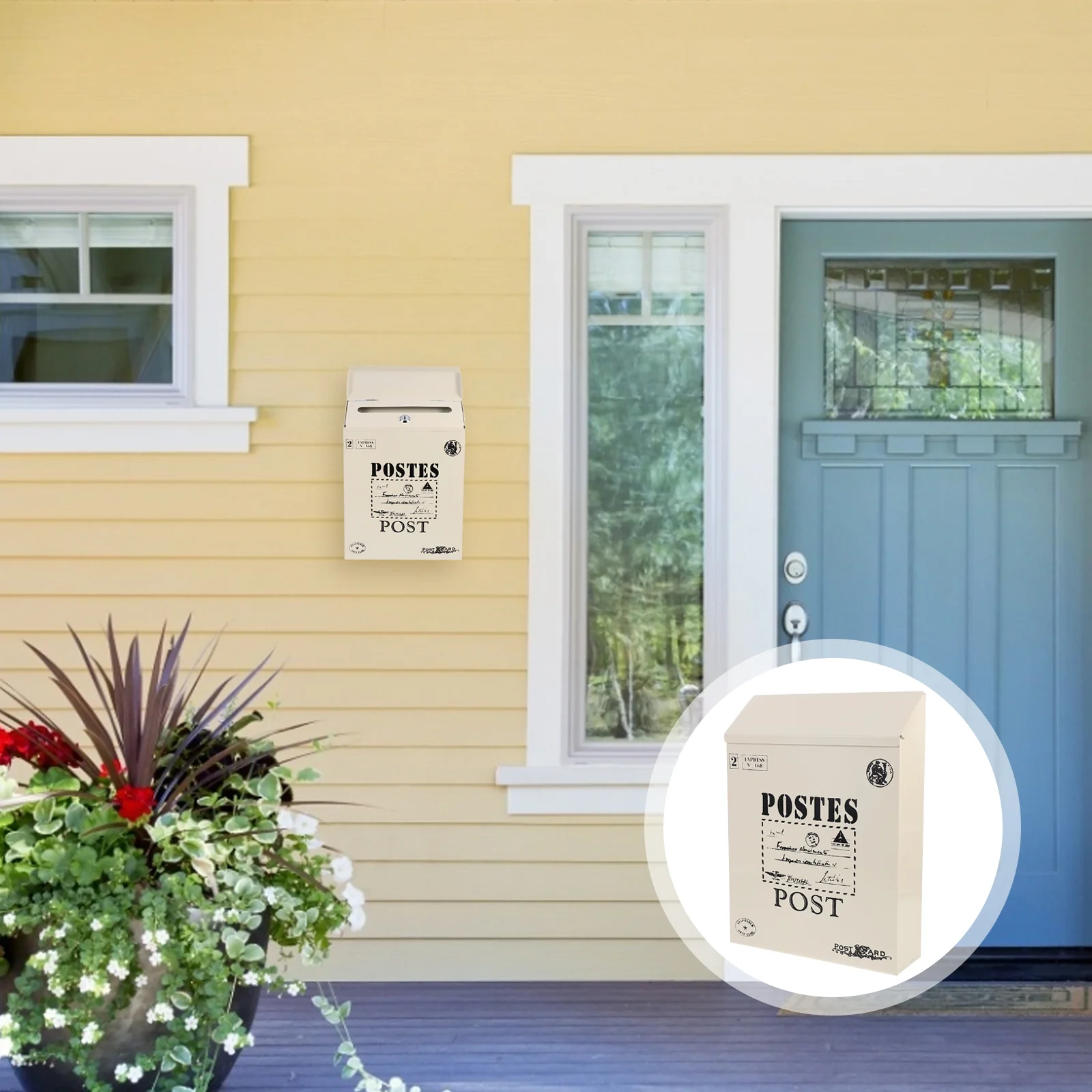Retro Decor Mailbox Wall Mount Vintage Mounted European Style Lockable White Office
Retro Decor Mailbox Wall Mount Vintage Mounted European Style Lockable White Office
