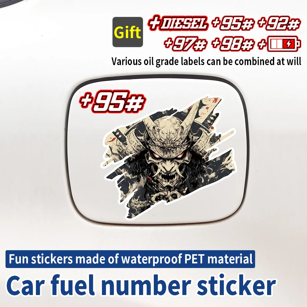 Samurai Soldier Car Fuel Tank Cap Stickers Fuel Number Reminders Diesel and Gasoline Decals Creative Vinyl Stickers Accessories
Samurai Soldier Car Fuel Tank Cap Stickers Fuel Number Reminders Diesel and Gasoline Decals Creative Vinyl Stickers Accessories
