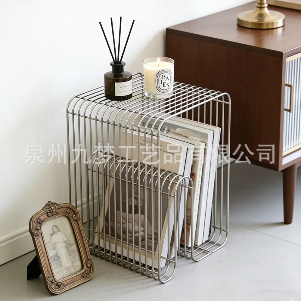 Foreign trade simple book and newspaper rack creative floor magazinerack metal light luxury sample room decoration floorrack r
Foreign trade simple book and newspaper rack creative floor magazinerack metal light luxury sample room decoration floorrack r