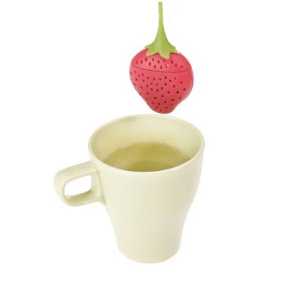 Silicone Infuser Strawberry Shaped Red Green Flexible Handle For Loose Leaf Tea Brewing Tea Strainer Pot Cup Filter Tool
Silicone Infuser Strawberry Shaped Red Green Flexible Handle For Loose Leaf Tea Brewing Tea Strainer Pot Cup Filter Tool