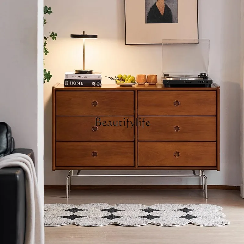 Six-chest cabinet Nordic retro solid wood porch chest of drawers Japanese-style household side cabinet
Six-chest cabinet Nordic retro solid wood porch chest of drawers Japanese-style household side cabinet