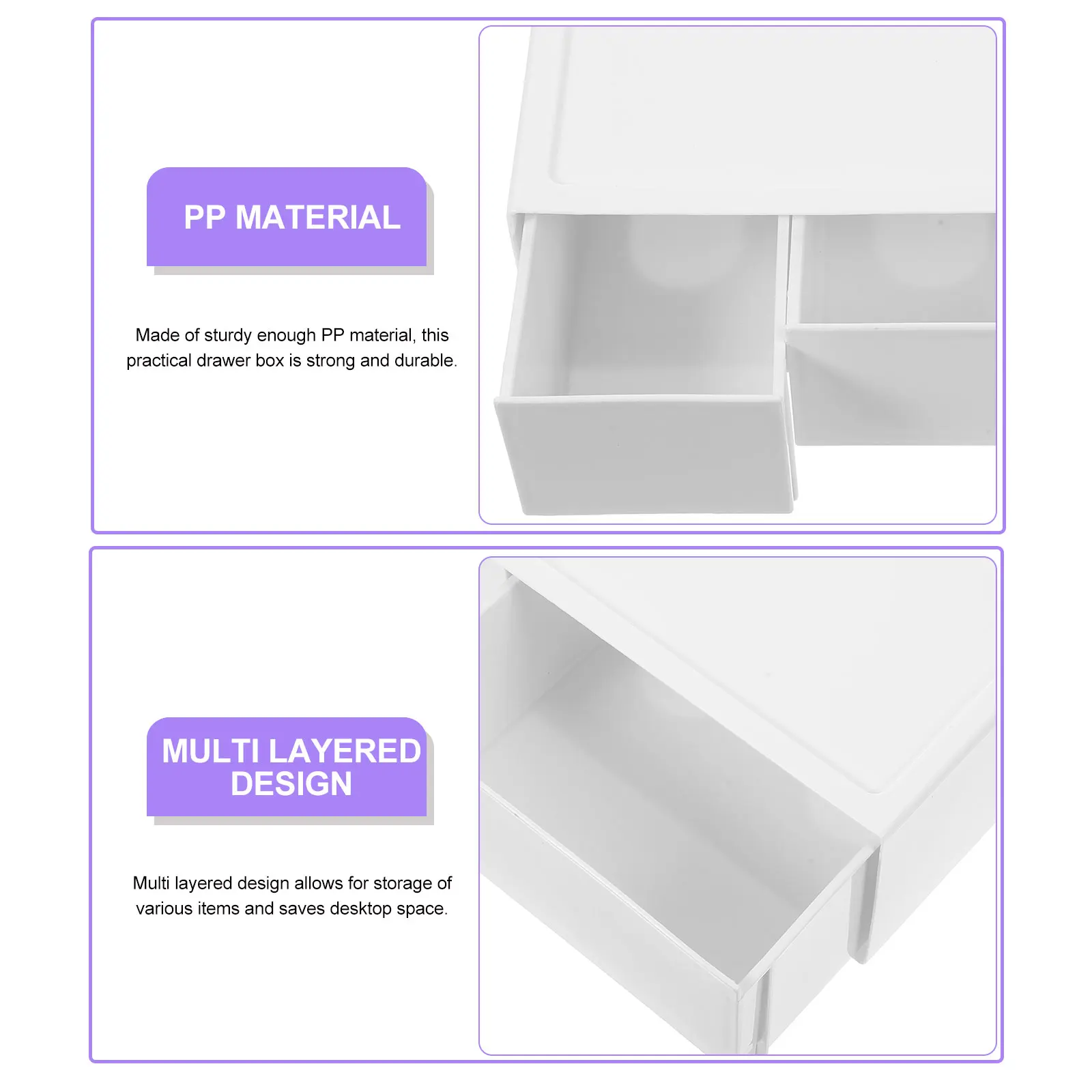 Stylish White Storage Drawer Organizer Stackable Desk Storage Box for Office School Stationery Supplies
Stylish White Storage Drawer Organizer Stackable Desk Storage Box for Office School Stationery Supplies