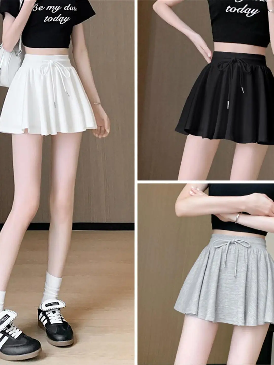 White Sporty Half Skirt Women's Spring Autumn 2026 New High Waist Slim A-Line Flared Skirt Korean Style Casual Wear
White Sporty Half Skirt Women's Spring Autumn 2026 New High Waist Slim A-Line Flared Skirt Korean Style Casual Wear