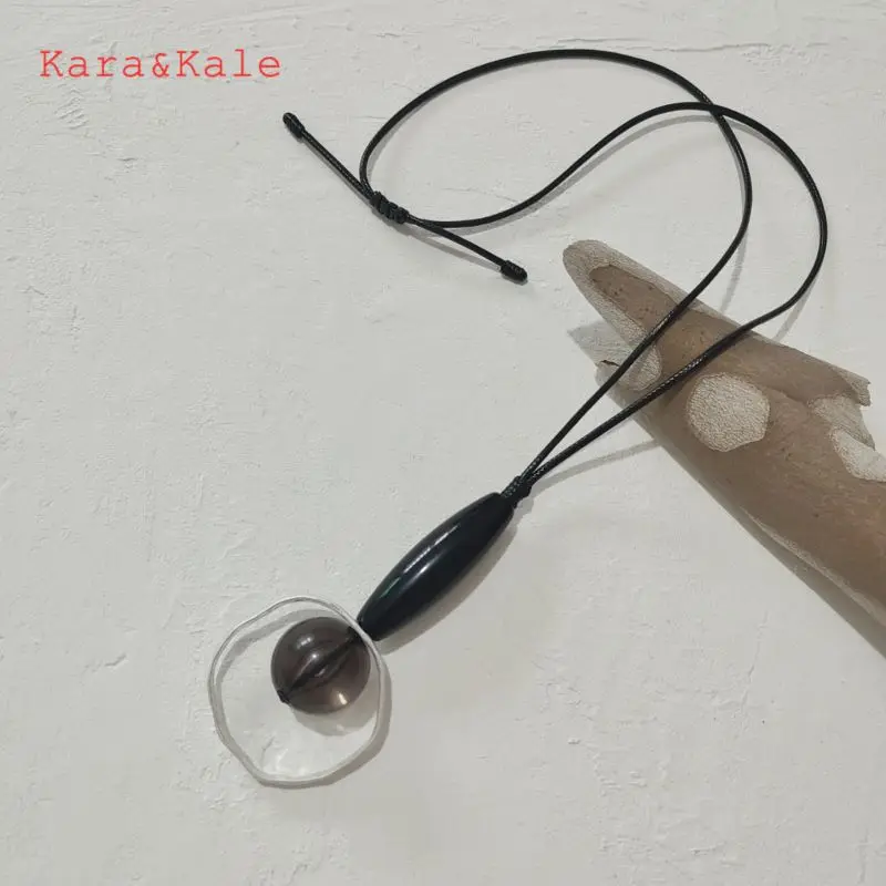 Kara&Kale Long Pendant Black Transparent Beads Handmade Necklaces Women's Charm Necklaces Ethnic Jewelry Boho Pendants
Kara&Kale Long Pendant Black Transparent Beads Handmade Necklaces Women's Charm Necklaces Ethnic Jewelry Boho Pendants