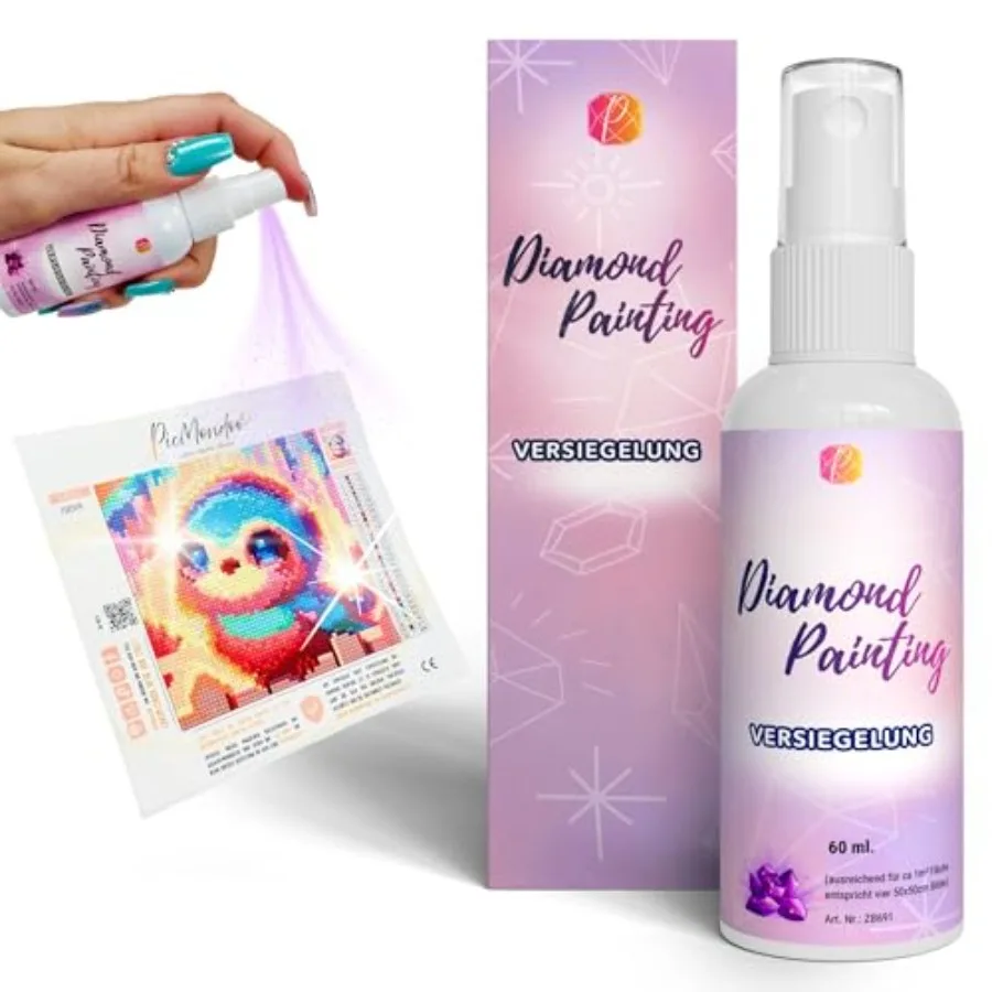 Diamond Painting Spray Sealent 60ml for Diamond Art Accessories and Supplies and Kits, Clear Waterproof Finish, Easy to Use, No
Diamond Painting Spray Sealent 60ml for Diamond Art Accessories and Supplies and Kits, Clear Waterproof Finish, Easy to Use, No