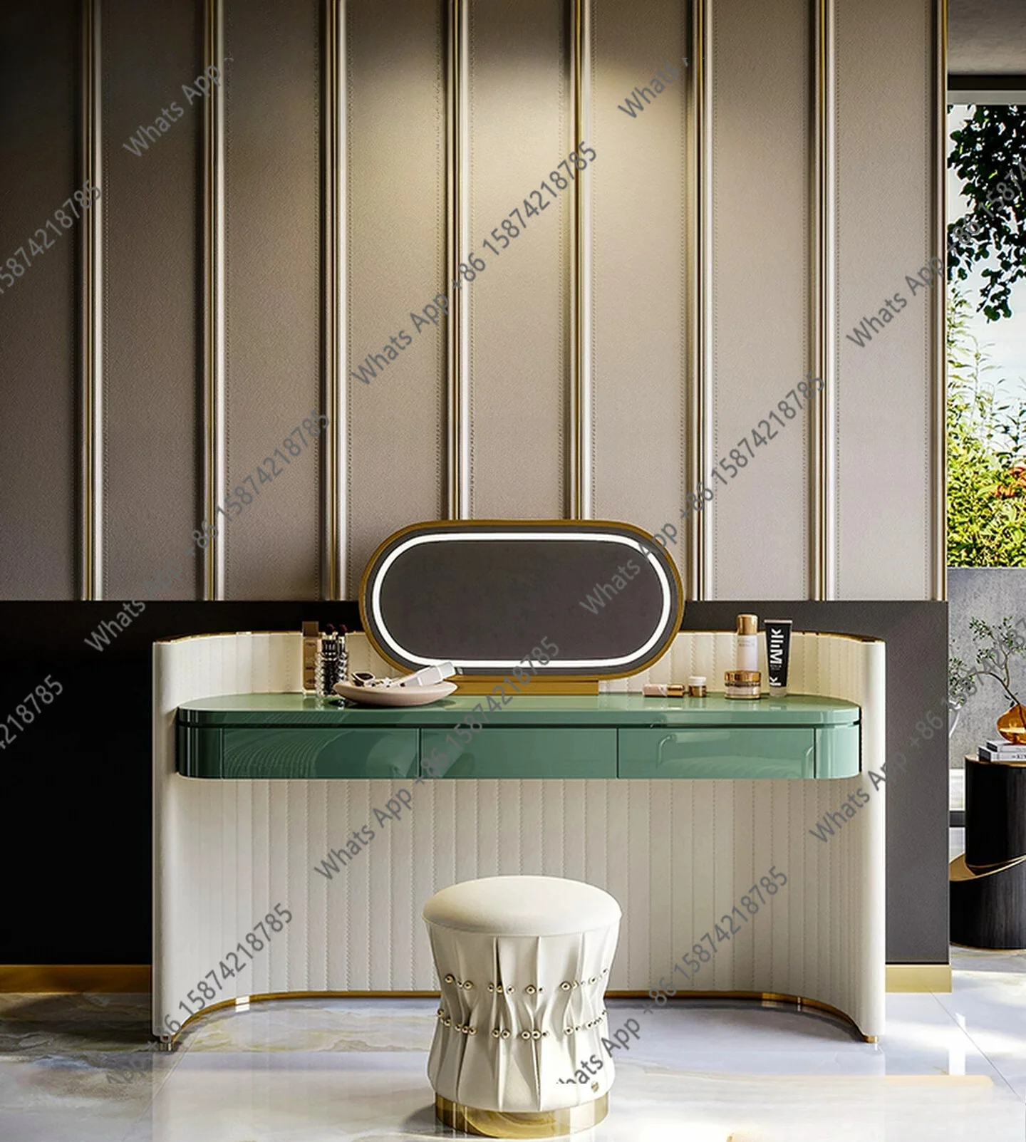 Italian light luxury dresser bedroom new master bedroom solid wood modern simple high-end makeup table at the end of the bed
Italian light luxury dresser bedroom new master bedroom solid wood modern simple high-end makeup table at the end of the bed