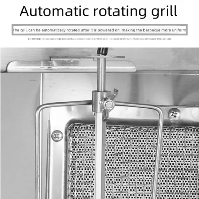 Электрический вертикальный гриль-бруклер для кебаба с 2 конфорками, регулировкой температуры и стальной решеткой для барбекю
Электрический вертикальный гриль-бруклер для кебаба с 2 конфорками, регулировкой температуры и стальной решеткой для барбекю