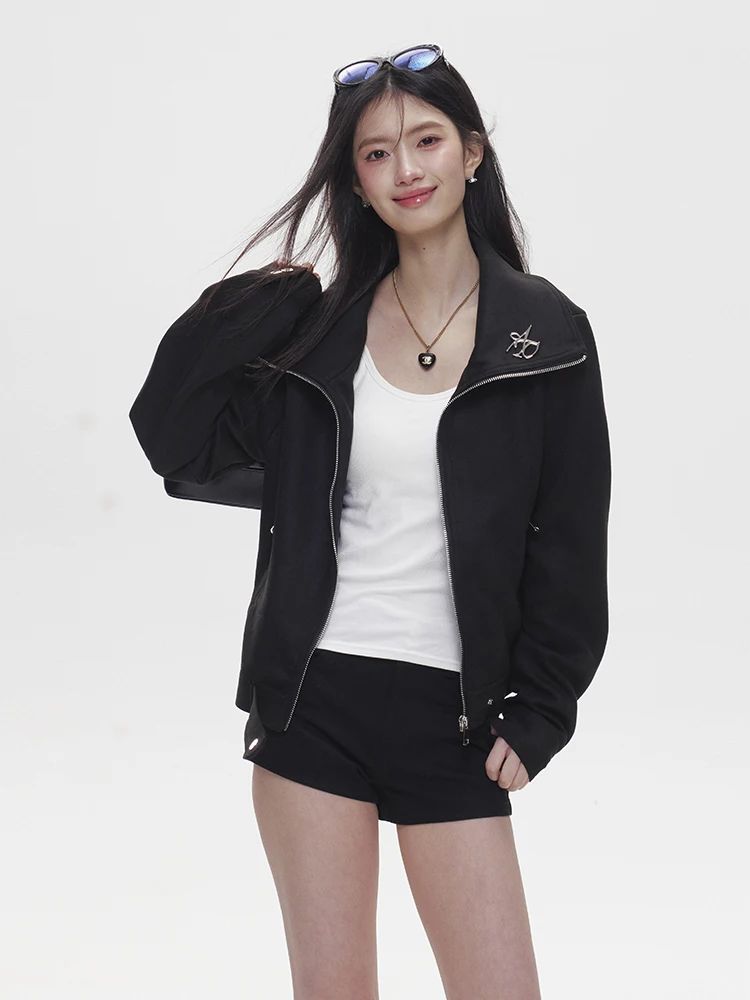 AOAOSU Bla Mist, американский ретро-матовый дизайн, женское пальто Jaet ort с откидным воротником, облегающая весенняя верхняя одежда
AOAOSU Bla Mist, американский ретро-матовый дизайн, женское пальто Jaet ort с откидным воротником, облегающая весенняя верхняя одежда