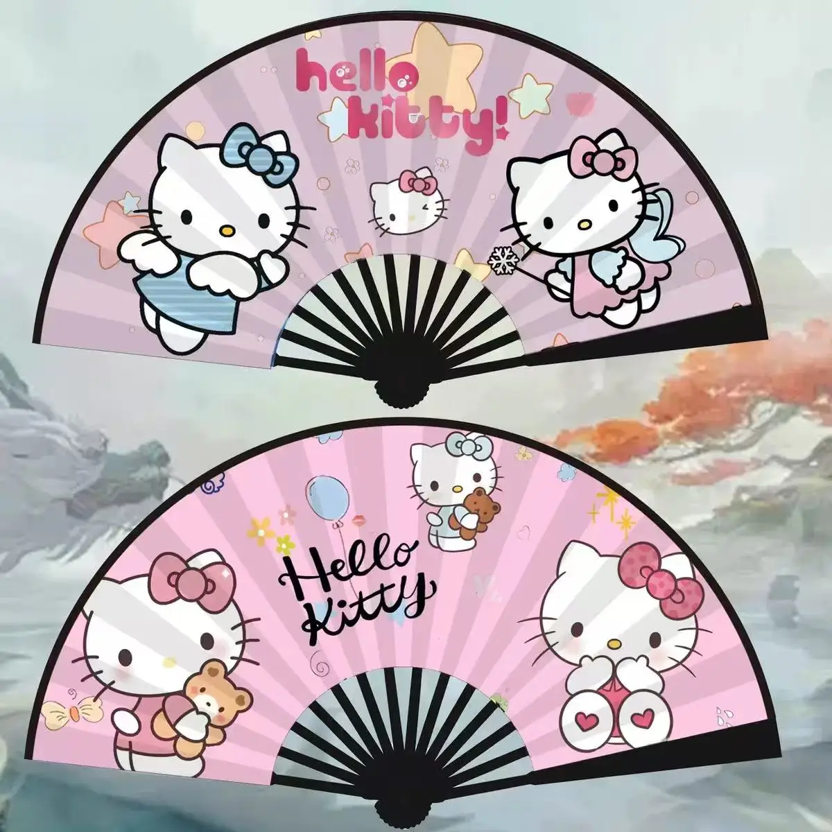 1pcs Sanrio Folding Fan Hello Kitty Melody Kuromi Cartoon Silk Cloth Decoration Bamboo Handle Hand Fan Gifts
1pcs Sanrio Folding Fan Hello Kitty Melody Kuromi Cartoon Silk Cloth Decoration Bamboo Handle Hand Fan Gifts