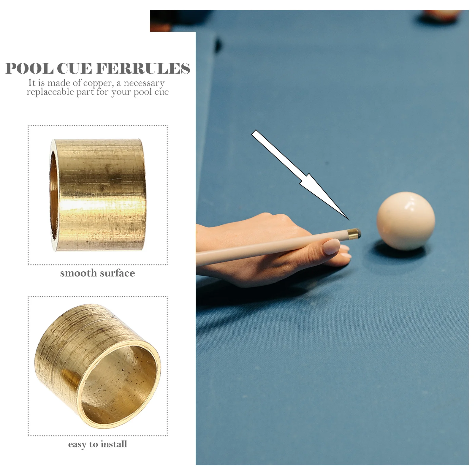 20 шт. медные наконечники для кия для снукера, прочные запасные части, простая установка, аксессуары для бильярда, вечерние забавные наконечники для кия для бассейна
20 шт. медные наконечники для кия для снукера, прочные запасные части, простая установка, аксессуары для бильярда, вечерние забавные наконечники для кия для бассейна