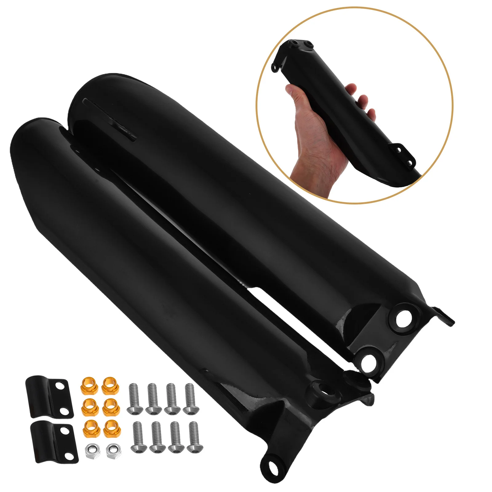 Shock Absorber Cover Front Fork Guard Protector Durable Mudguard for Off Road Motorcycles Easy Install Front Fork Valve Covers
Shock Absorber Cover Front Fork Guard Protector Durable Mudguard for Off Road Motorcycles Easy Install Front Fork Valve Covers
