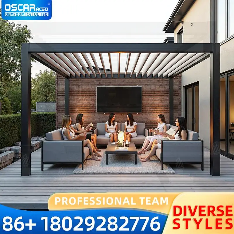 3x3m Waterproof Aluminium Pergola with Remote Control System Eco Friendly Easily Assembled Rodent Proof Arch for Gardens Patios
3x3m Waterproof Aluminium Pergola with Remote Control System Eco Friendly Easily Assembled Rodent Proof Arch for Gardens Patios