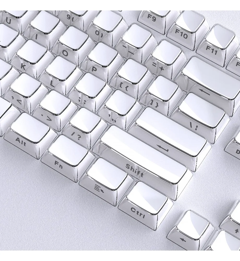 Keycap Personality 115-Key PC Transparent Side-Engraved Keyboard Crystal Jelly White Keycaps 0EM Mini Complete Set