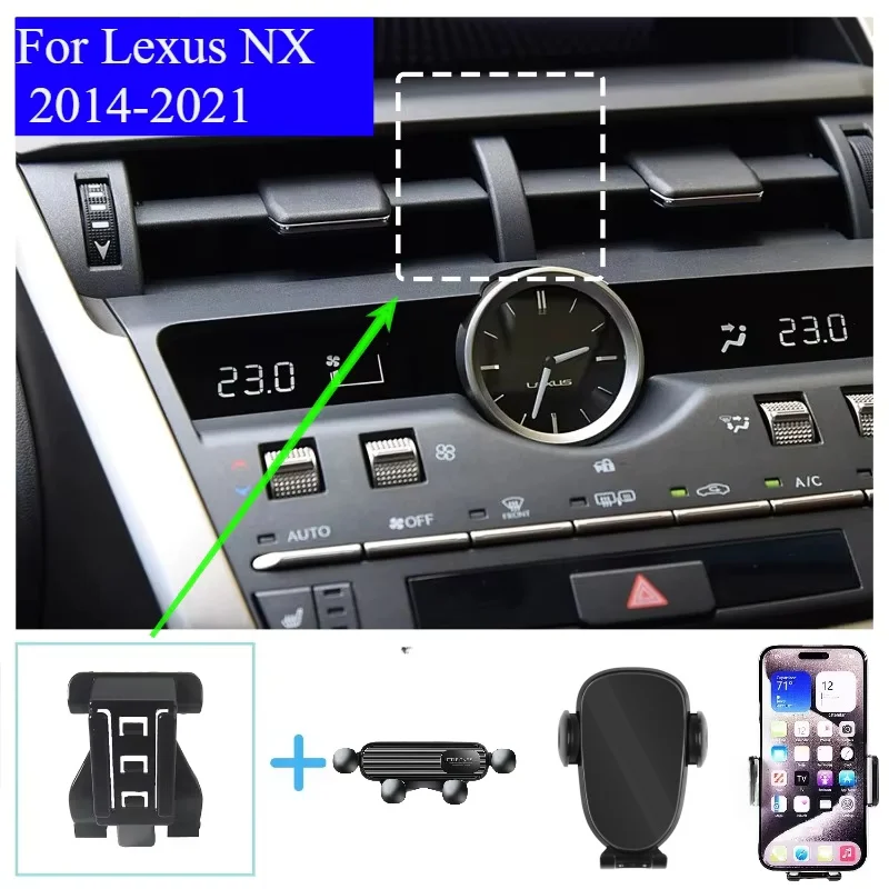 Car Phone Holder Accessories For Lexus NX 200 300 2014-2019 2020 2021 Wireless Charging Bracket Base Gravity Stand Phone Mount
Car Phone Holder Accessories For Lexus NX 200 300 2014-2019 2020 2021 Wireless Charging Bracket Base Gravity Stand Phone Mount