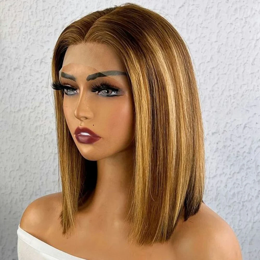 4/27 Highlight Bob Wigs 13x4 Lace Front Human Hair Ombre Short Straight Bob Wig Human Hair HD Transparent Lace For Black Women
4/27 Highlight Bob Wigs 13x4 Lace Front Human Hair Ombre Short Straight Bob Wig Human Hair HD Transparent Lace For Black Women