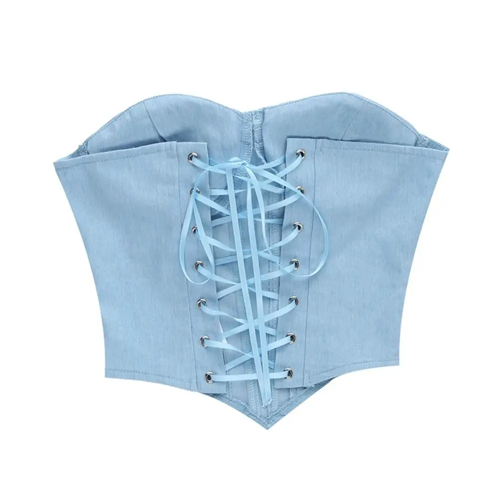 Fashion Sweet Strapless Tube Top V Hem Fishbone Sleeveless Corset Top Lacing Up Spice Girls Tight Crop Top Party
Fashion Sweet Strapless Tube Top V Hem Fishbone Sleeveless Corset Top Lacing Up Spice Girls Tight Crop Top Party