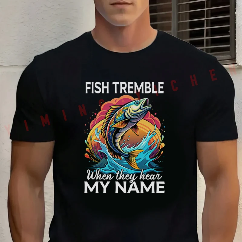 Men's Summer Cotton T-shirt Fish Tremble When They Hear My Name Motorcycle Tee Casual Short-sleeve Motorbike Cycling Top
Men's Summer Cotton T-shirt Fish Tremble When They Hear My Name Motorcycle Tee Casual Short-sleeve Motorbike Cycling Top