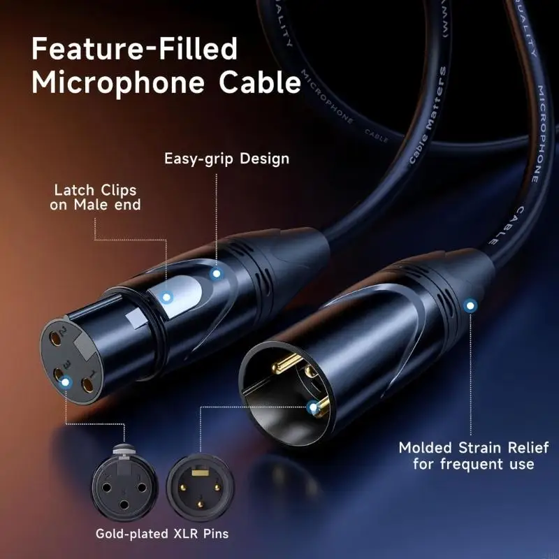 3 Pin Male to Female Mic Speaker Cable With Multilayer Shielding Balanced Extension Cable For Clear Sound Transmission 24BD
3 Pin Male to Female Mic Speaker Cable With Multilayer Shielding Balanced Extension Cable For Clear Sound Transmission 24BD