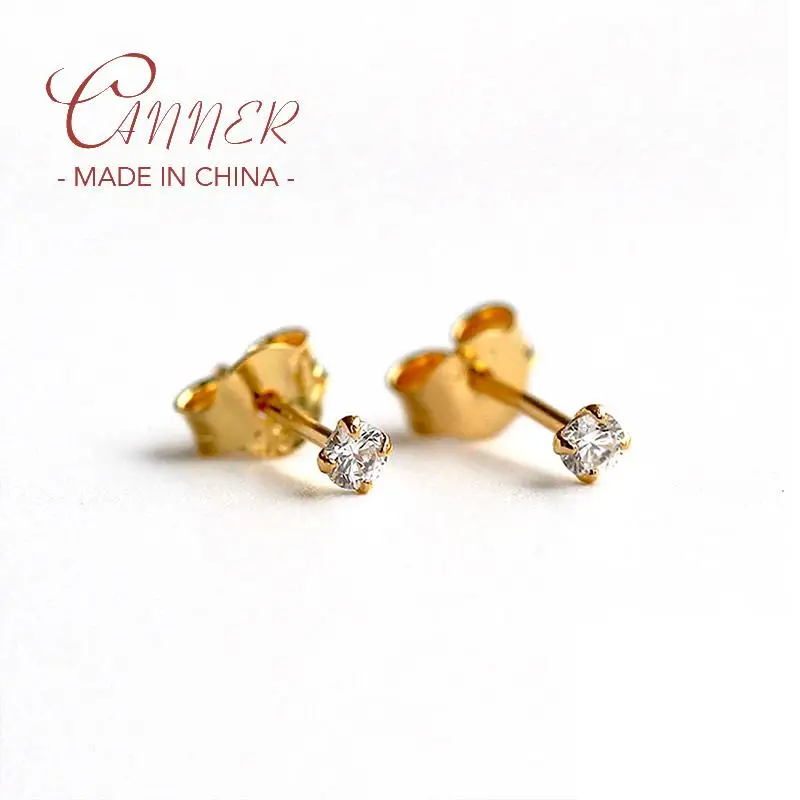 CANNER S925 Sterling Silver Simple Four Claw Mini Zircon Piercing Stud Earring for Women Exquisite Fine Jewelry Gifts Brincos
CANNER S925 Sterling Silver Simple Four Claw Mini Zircon Piercing Stud Earring for Women Exquisite Fine Jewelry Gifts Brincos