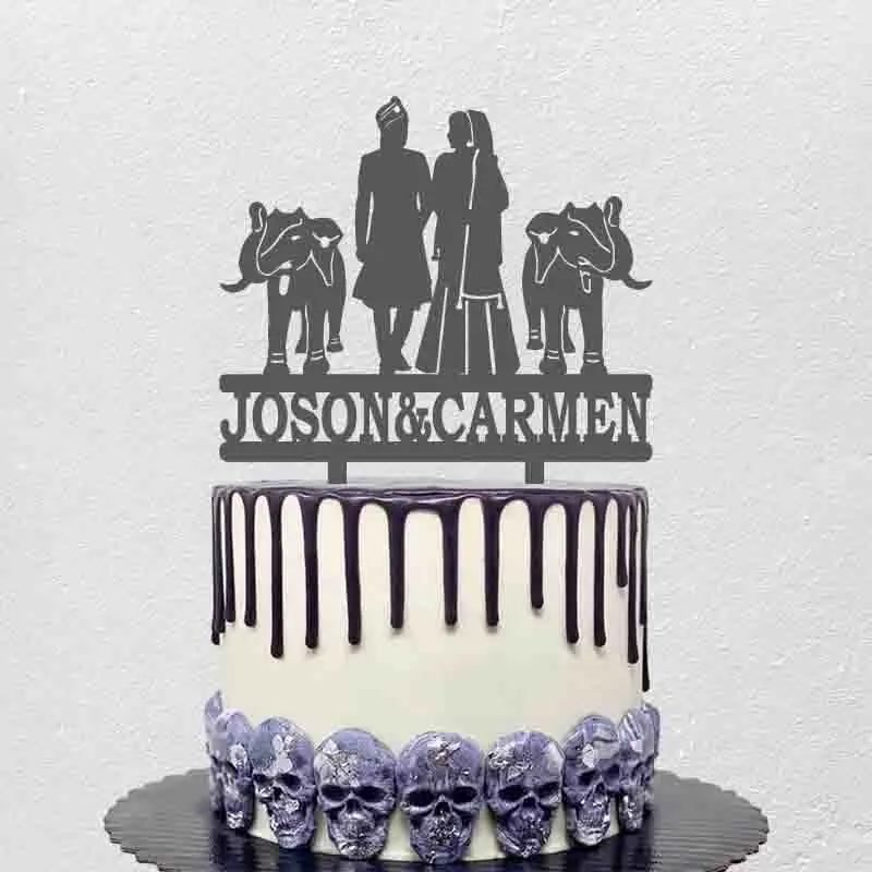 Custom Couple's Name Couple and Elephants Silhouette Wedding Party Cake Decoration Topper YC186
Custom Couple's Name Couple and Elephants Silhouette Wedding Party Cake Decoration Topper YC186