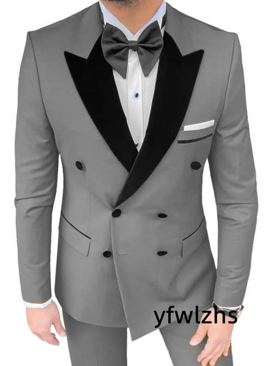 New Arrival Double-Breasted Groomsmen Peak Lapel Groom Tuxedos Men Suits Wedding/Prom Best Blazer ( Jacket+Pants+Tie) D212
New Arrival Double-Breasted Groomsmen Peak Lapel Groom Tuxedos Men Suits Wedding/Prom Best Blazer ( Jacket+Pants+Tie) D212