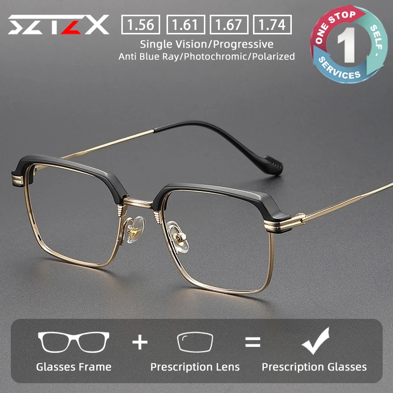 SZTZX Ultra Light Eyebrow Half Frame Glasses Men Myopia Anti Blue Light Anti Radiation Glasses Prescription Optical Eyeglass
SZTZX Ultra Light Eyebrow Half Frame Glasses Men Myopia Anti Blue Light Anti Radiation Glasses Prescription Optical Eyeglass
