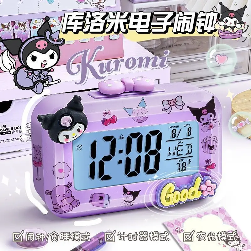 Anime Cartoon Kawaii Sanrio's Kuromi Alarm Clock Student Dedicated Desktop Clock Luminous Electronic Clock Multifunctional Mute
Anime Cartoon Kawaii Sanrio's Kuromi Alarm Clock Student Dedicated Desktop Clock Luminous Electronic Clock Multifunctional Mute